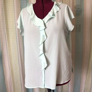 Women's soft, fluttery mint blouse. Sz XL